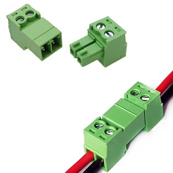 Jienk 10Set 2-Pin 300V 8A KF2EDGK 3.5mm Pitch Screw Terminal